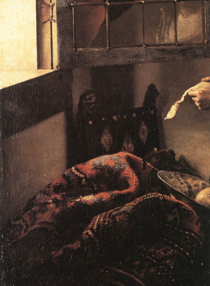 Girl Reading a Letter at an Open Window (detail) e